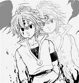 Coloring Meliodas Pages Deadly Sins Seven Popular sketch template