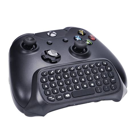 mini wireless chatpad message game controller keyboard  xbox  controller black