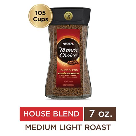 tasters choice house blend medium light roast instant coffee  oz jar walmartcom walmartcom