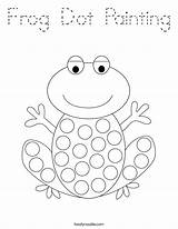 Frog Dot Painting Coloring Tracing Built California Usa sketch template