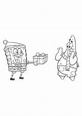 Spongebob Christmas Patrick Coloring Pages Bob Tree Make sketch template