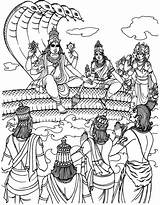 Hindu Mythology Goddesses Gods Coloring Kb sketch template