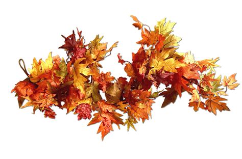 craftmore premium autumn decor maple fall leaf garland   yellow orange  ebay