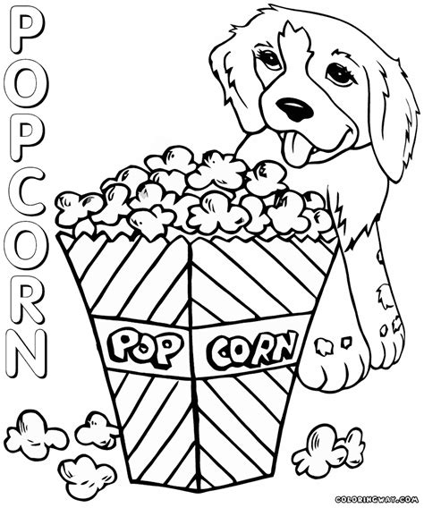 popcorn coloring page coloring page    print coloring home