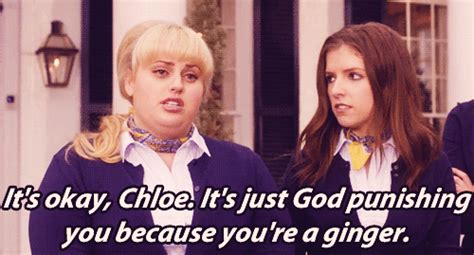 being a little offensive about redheads fat amy from pitch perfect