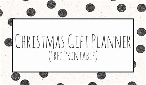 christmas gift planner  printable wit wander