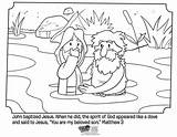 Coloring Kids Bible Pages Jesus Baptized Whatsinthebible sketch template