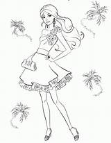 Coloring Barbie Pages Fashion Girls Car Popular sketch template