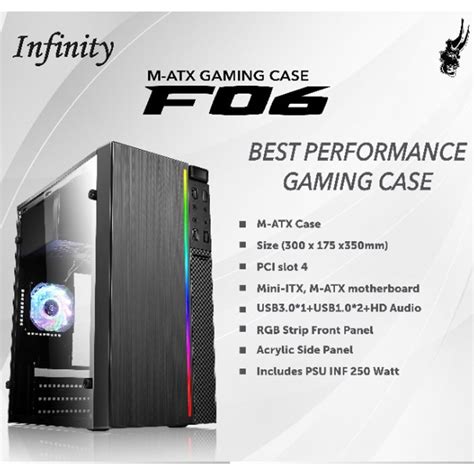 jual casing gaming infinity   atx