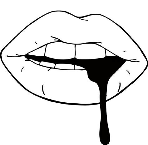 pin  cerissa gutierrez  lips lipstick lips drawing outline