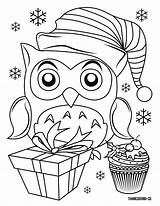 Owl Coloriage Hibou Chapeau Dessin Frosty Imprimer Makeitgrateful Reindeer Sleigh Mandala sketch template