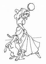 Hunchback Bossu Quasimodo Esmeralda Malvorlagen Imprimer Djali Justcolor Cartoon Esméralda Princess Coloriages sketch template
