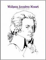 Mozart Amadeus Wolfgang Composer Piano sketch template