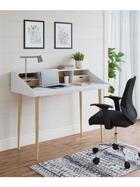 home office desk white yeovil study desk aw  alphason