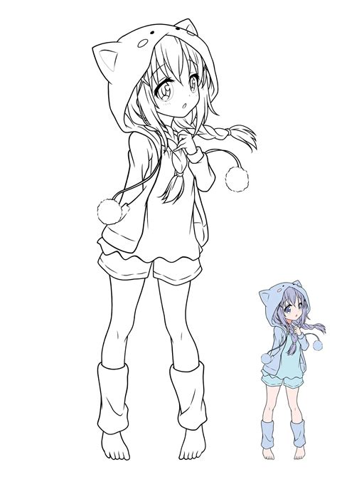 find    printable coloring pages  kawaii anime