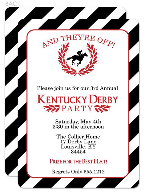 kentucky derby invitation