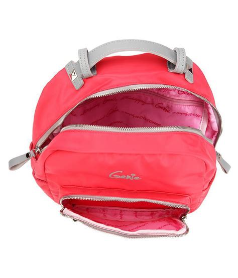 Genie Pink Nylon College Bag Buy Genie Pink Nylon College Bag Online