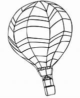 Balloon Air Hot Coloring Pages Printable Kids Horizontal sketch template