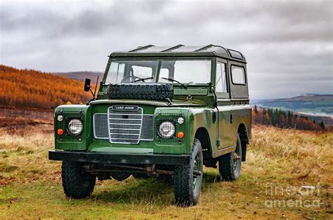 Old Land Rover Defender In The Scottish Highlands