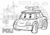 Poli Robocar Coloring Drawing Pages Car Getdrawings sketch template