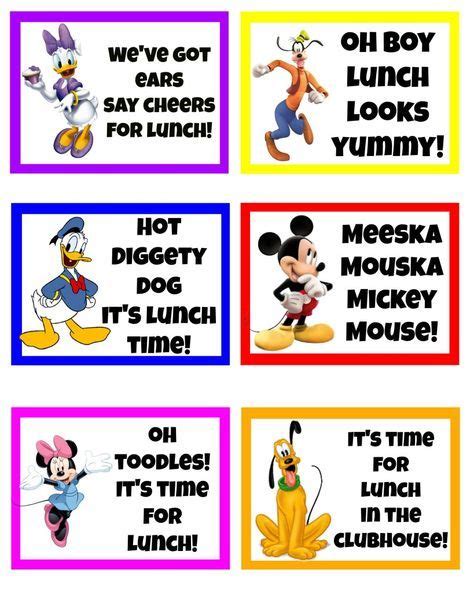 mickey mouse lunch box notes lunch box notes kids lunch box notes