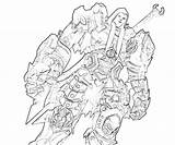 Coloring Darksiders War Pages Legends Monster Dark Nubis Yumiko Fujiwara Template Armor sketch template