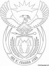 Arms Coat South Africa Coloring Pages Drawing Symbols Flag Getdrawings Symbol Govender Trisha Logo School sketch template