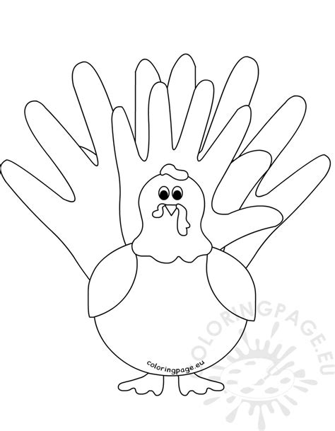 thanksgiving turkey hands template coloring page