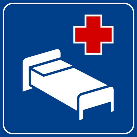 hospital road sign clipart