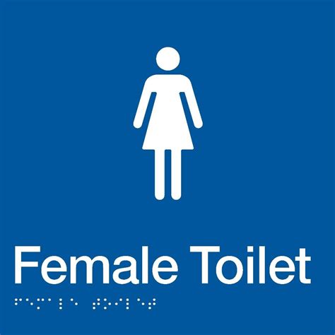 blue female toilet sign  braille ft blue  shipping scl