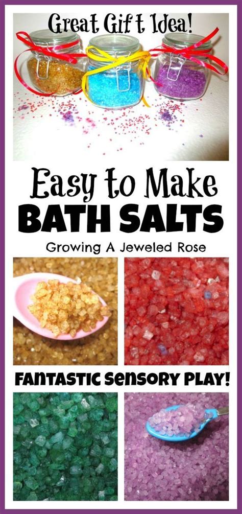 bath salts epsom salts food coloring essential oil  scent