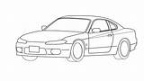Nissan S15 S14 240sx sketch template