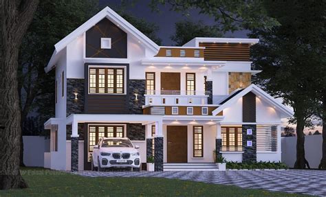 sq ft bhk contemporary style  storey house   plan engineering discoveries