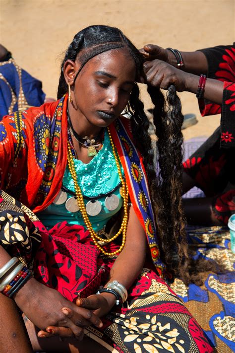 nomadic women  chad  keeping  ancient hair care ritual