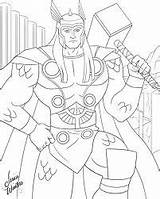 Thor Coloring Pages sketch template