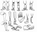 Leg Prosthetic sketch template
