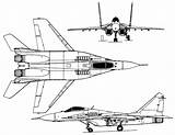 Mig 29 Drawing Mikoyan Gurevich Russia Fighter Airplane Jet Plane 1977 Russian Military Three Plans Plan Model Wallpaper Aerofred 1300 sketch template