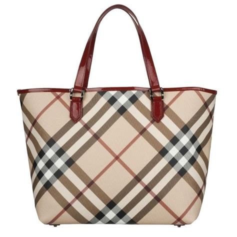 burberry 3753178 nova check large pvc tote bag 1 620 brl liked on polyvore featuring bags