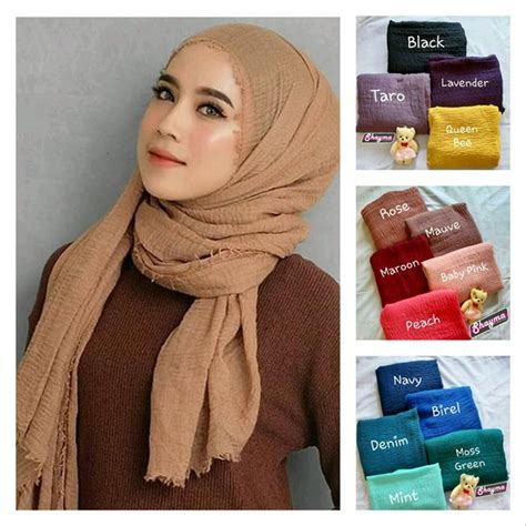 gaya terbaru  jilbab warna coklat cream