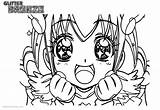 Glitter Force Coloring Pages Eyes Cute Printable Bettercoloring Kids Adults Que sketch template
