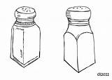 Salt Shaker Coloring Sketch Template sketch template