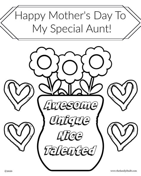 printable coloring page  aunt