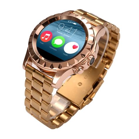 goals android original bluetooth smart  metal luxury men smart wrist  heart rate