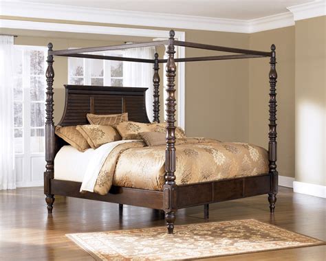 ashley furniture key town poster bed  canopy beds