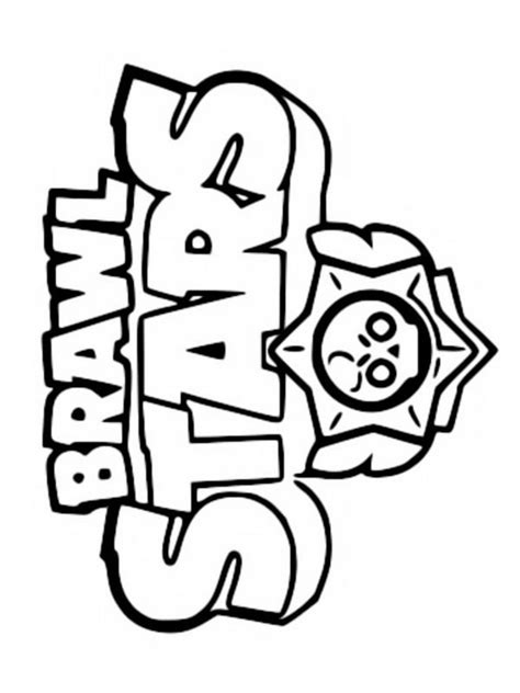 Kleurplaat Brawl Stars Logo In 2020 Kleurplaten Coole