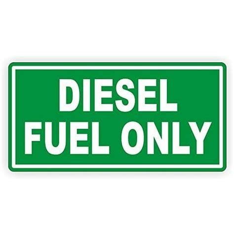 diesel fuel  vinyl decal sticker label fuel gas door label