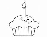 Candle Cupcake Easter sketch template
