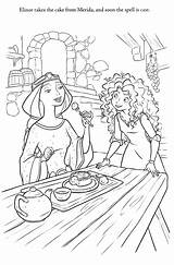 Coloring Brave Pages Merida Mom sketch template