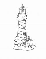 Lighthouse Coloring Pages Drawing House Printable Lighthouses Template Craft Glass Drawings Stained Colouring Easy Maine Patterns Cape Simple Light Color sketch template
