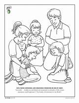 Coloring Pages Lds Children Sunday Family School Color Sheets Kids Praying Bible Discover Preschool sketch template